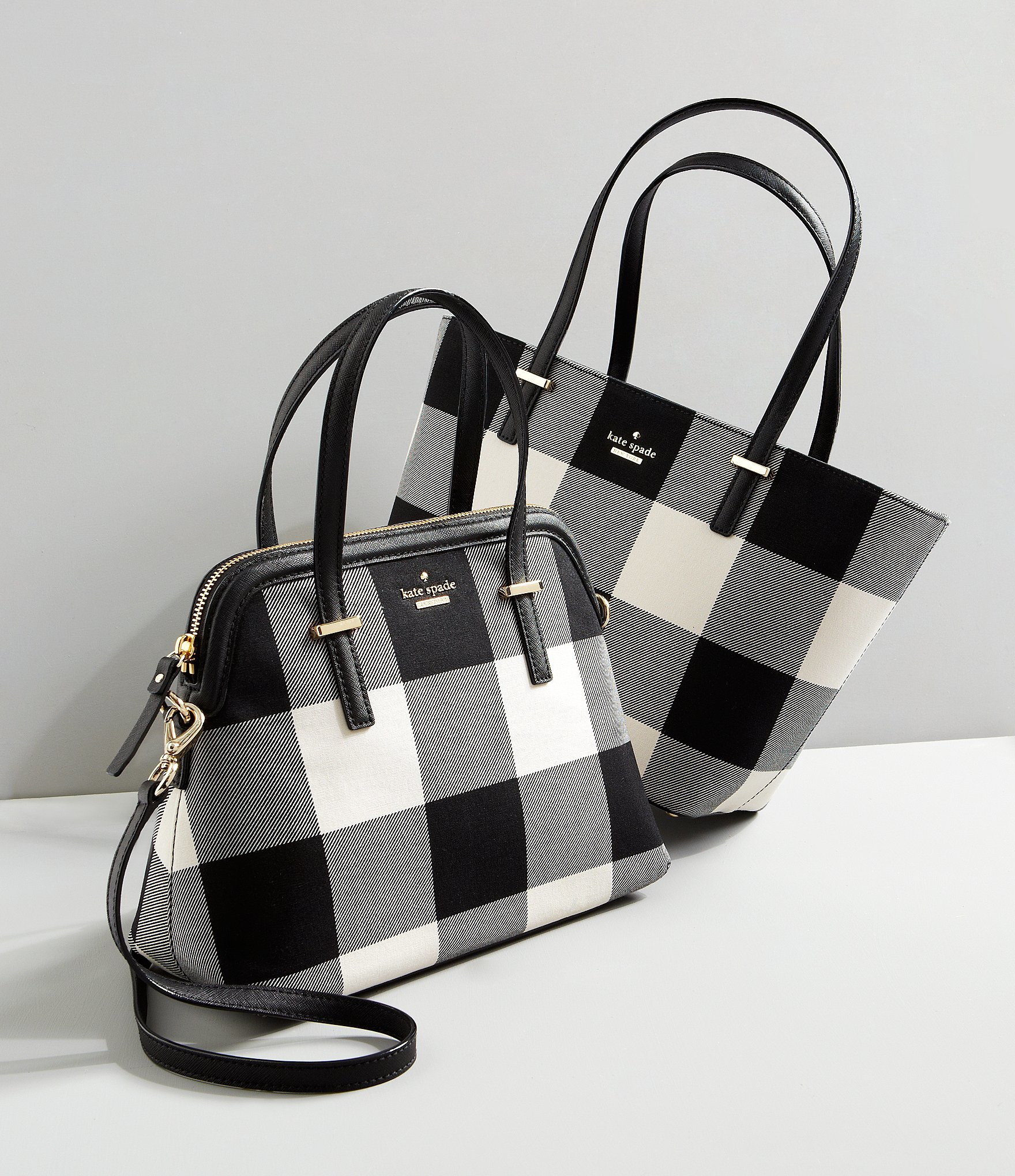Lyst Kate Spade New York Cedar Street Collection Mini Harmony Plaid Tote in Black